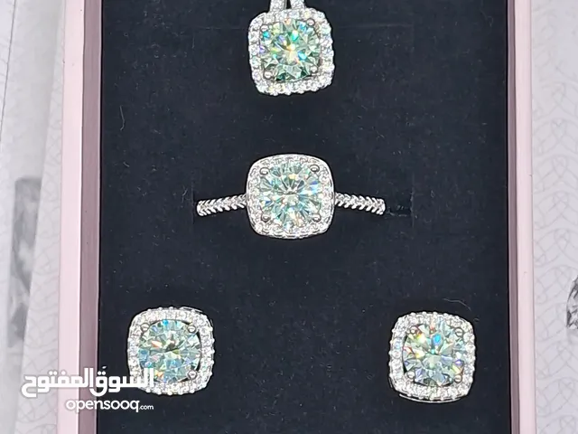 طقم الماس موسانايت كامل Diamonds moissanite set