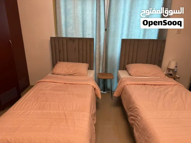 Twin Bed Set - Modern Design with Headboards (Excellent Condition سرير