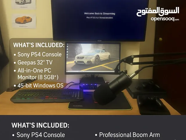Gaming/Streaming PC and PS4 setup!!