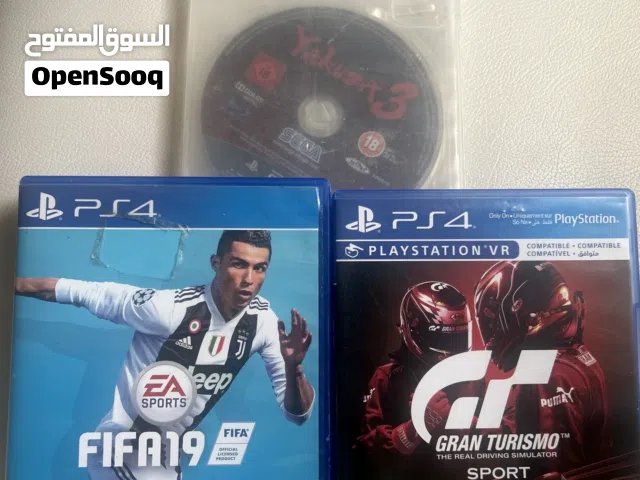 Ps4 gran turismo, fifa 19, and ps3 yakuza 3 for sale