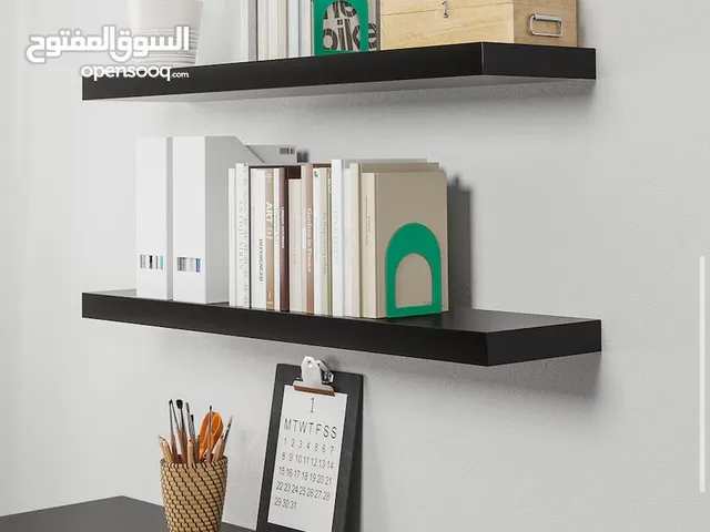 رفوف ايكيا قياس 110x26لون اسود متوفر عدد 3