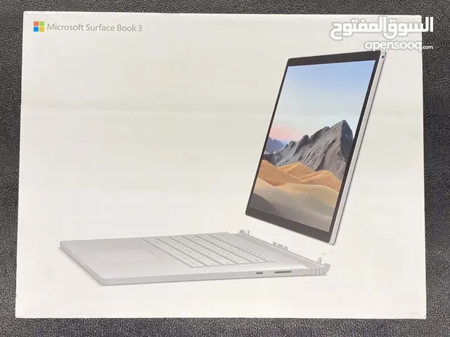 Microsoft Surface book 3 15", 16GB Ram, 256GB NVMe, NVIDIA 1660Ti, 4K UHD Touch حالة الجديد ومكفول