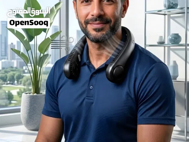 مروحة الرقبة المحمولة بدون شفرات – انتعاش يدوم معاك في أي مكان!