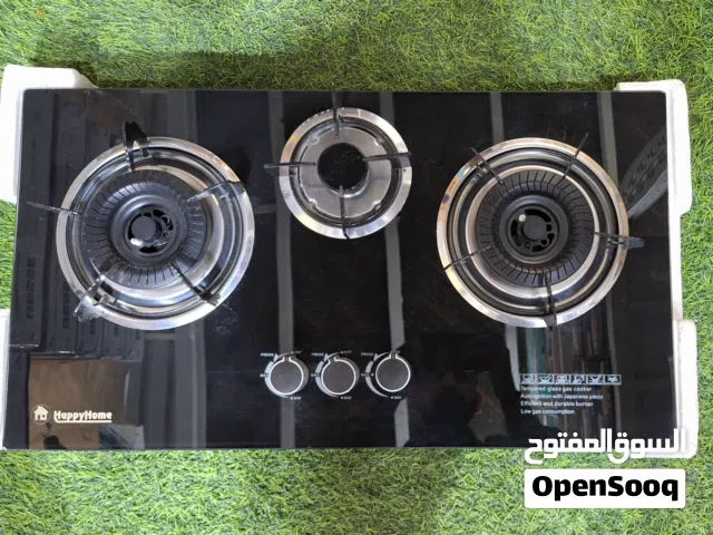 Happy Home 3-Burner Tempered Glass Gas Cooker with Auto Ignition