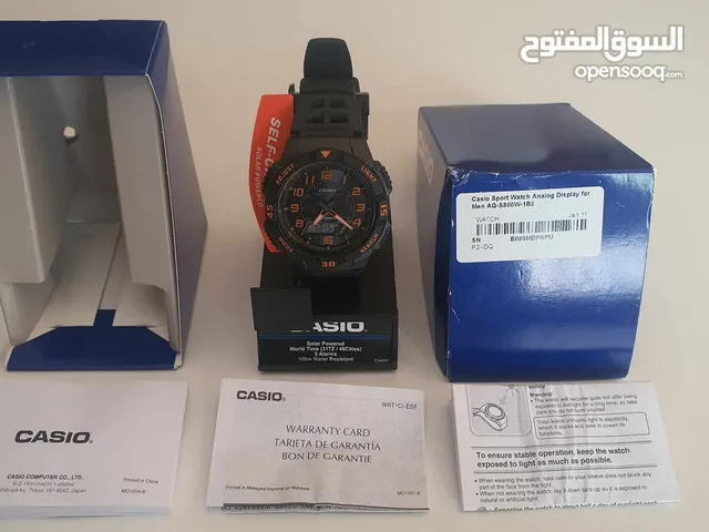 ساعة كاسيو اصلية 100% جديدة بالكرتونة بسعر حرق موديلAQS800W-1B2V