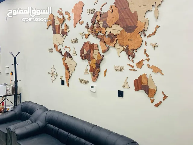 خريطة العالم الخشبية البارزة باكبر حجم
