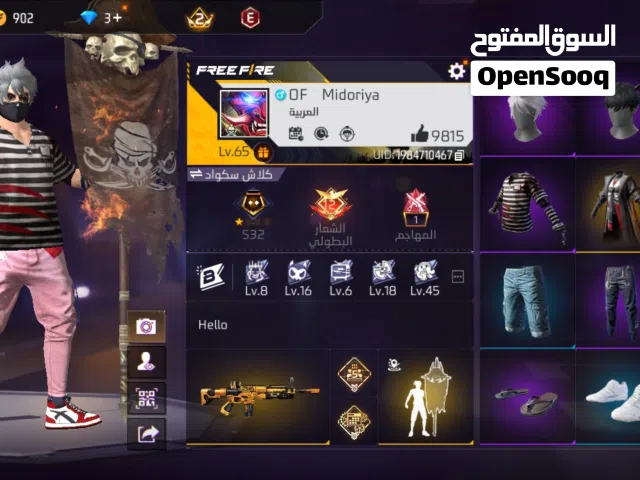Free Fire Accounts and Characters for Sale in Ramtha