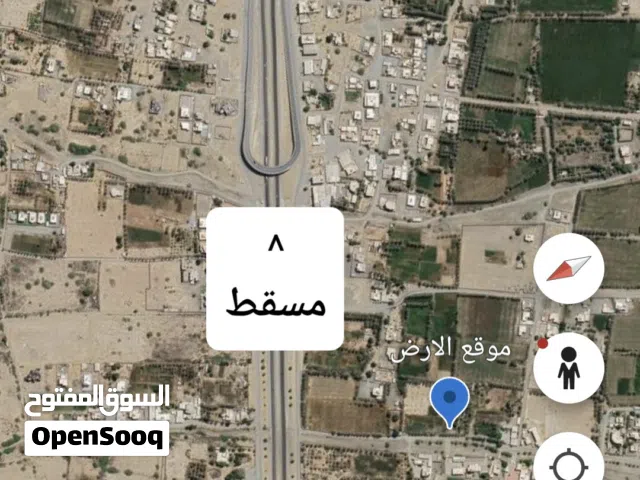 زراعيه مفتوحه من جهتين مساحة (2400 متر ) تبعد 250 متر فقط من الشارع العام الخابوره -الخويرات رقم 896