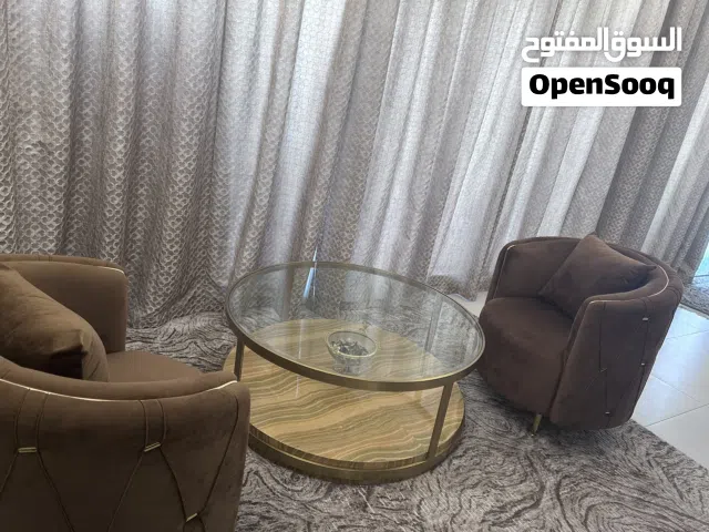 Sofa set with glass table
