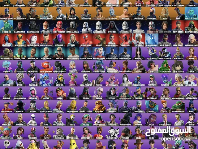 حساب فورت نايت 216 skin