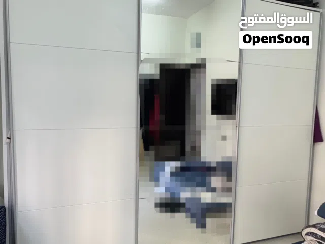 3 slider door wardrobe with mirror (white color)
