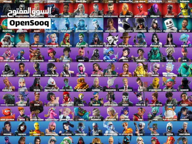 حساب فورت نايت 169 سكن أساسي/شخصي سكنات حصرية