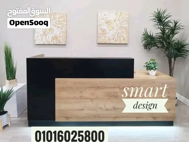كونتر استقبال خشب mdf متاح جميع المقاسات والالوان اثاث مكتبي