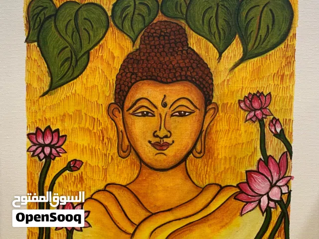 Hand Painted Acrylic Artwork (Size: 23 x23 cm)– 5 OMR Only Perfect for gifting, home decor, or offic