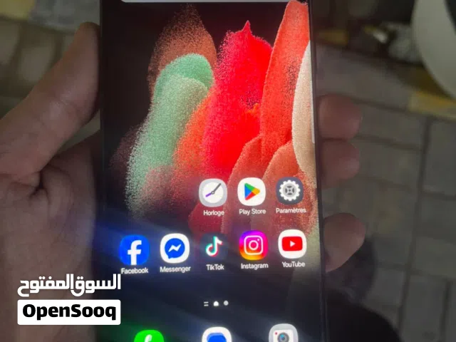 Samsung s21 ultra  ram 12 stockage 128 gb  هابط كآبة تاع أوروبا CE اصلي  يحتوي على شريحتين