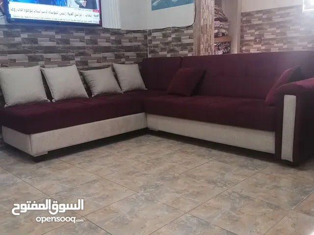 طقم كورنر قطعتين جديد نظام الصوفا كتخزين،، وتخت