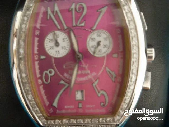 ساعة نسائية فخمة جديده مرصعة بالألماس ماركه عالميه