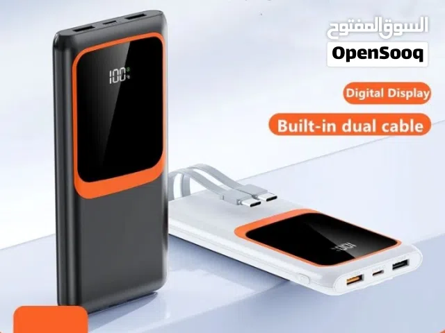 شاحن سريع محمول Power Bank بور بانك عالي الجودة  سعه 20000 mAh مع شاشه عرض ليد بوربانك باور بنك