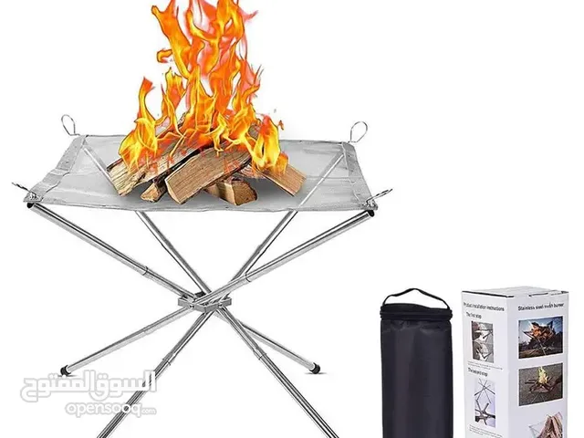 طاولة شبك للتخييم لإشعال الحطب والفحم وتفادي المخالفات ( كمية محدودة )