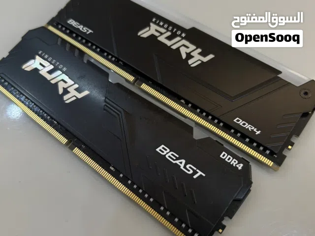 KINGSTON FURY DDR4 32gb (16x2) Kit  3600Mhz مستعملة استعمال نظيف