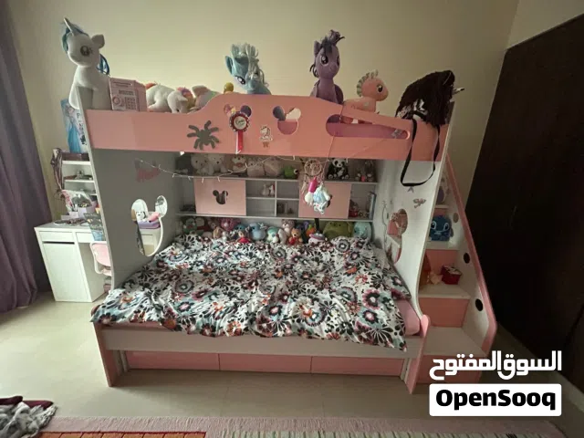 Kids bunk bed with 3 mattresses