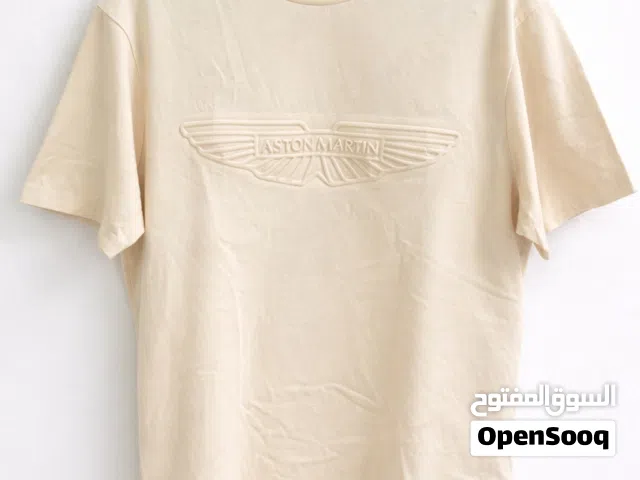 Hackett Aston Martin beige t-shirt تيشيرت هاكيت استون مارتن اللون البني الفاتح