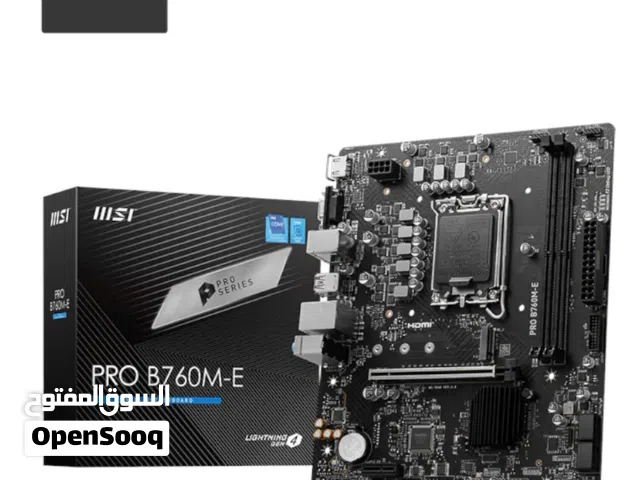 MSI PRO B760M-E DDR5 Motherboard – Micro-ATX  LGA1700  DDR5 5600MHz  PCIe 4.0 x16  M.2 Gen4