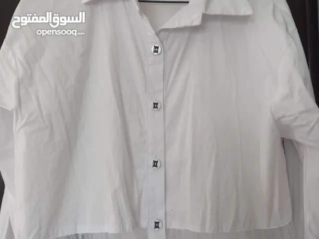 قميص أبيض شيفون جديد لم يلبس وبوط عرائس جديد