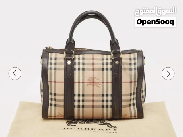 Burberry Brown/Beige Haymarket Canvas and Leather Alchester Bag