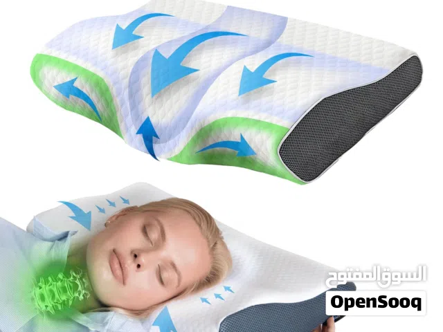 وسادة طبية للنوم بدون آلام لون أبيض مقاس 50 30 10 سم