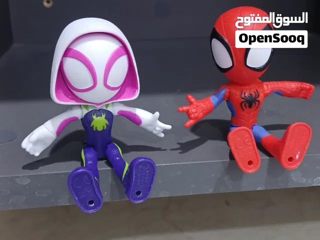 سبايدرمان بلاستيك قطعتين سوية (مفصليات)