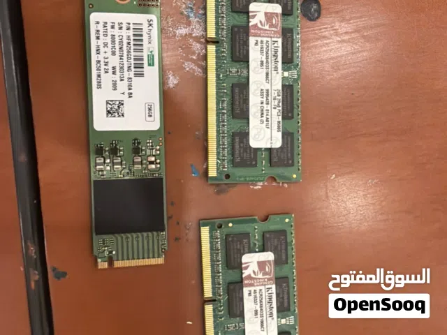 3 rial for 1 ram stick 2gb ddr3 Kingston  5 rial for sad 256gb skhynix