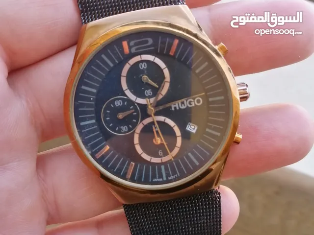 ساعة نوع hwgo ماكينة يابانية اصلية ستانلس تيل ، ضد المي بحالة ممتازة للبيع بسعر مغري 10 د نهايتها