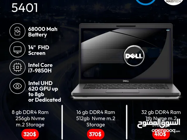 Dell 5401 i7 9850H 6 Cores 12 Threads Intel UHD Graphics All Purpose Laptop