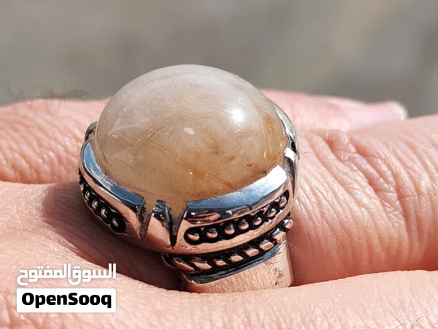 خاتم فضة عقيق مسماري