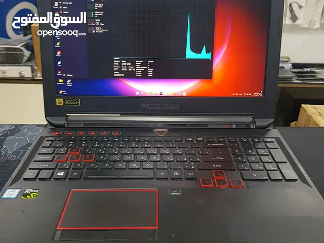 لابتوب جيمنج ايسر بريديتور مستعمل ، laptop gaming acer predator i7 7th , gtx1060