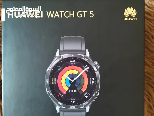 Huawei watch gt 5 جديدة اصلية بالكرتونة مش مفتوحة بسعر مميز 150