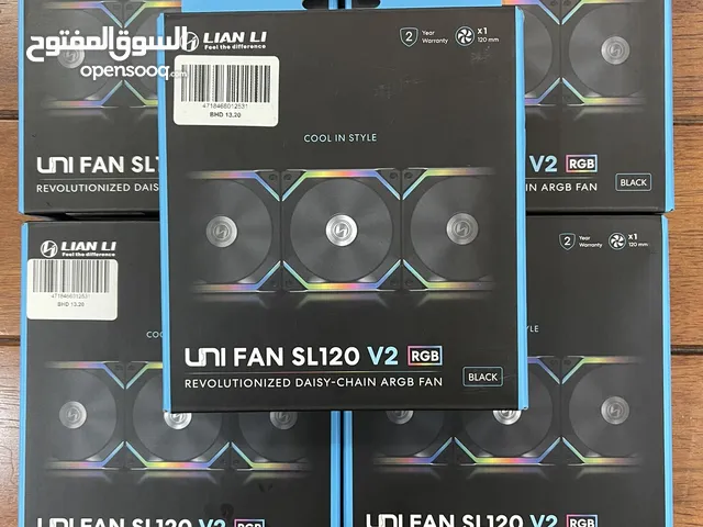 5x Lian Li UNI Fan SL120 V2 RGB Black Single Pack —NEW SEALED—