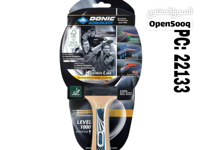 مضرب تنس ألماني DONIC الأصلي الأفضل في الأسواق.