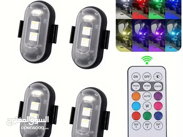 مجموعة أضواء RGB LED مكون من 4 قطع (مع جهاز تحكم عن بعد)