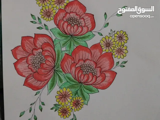 رسم بالالوان الخشبيه