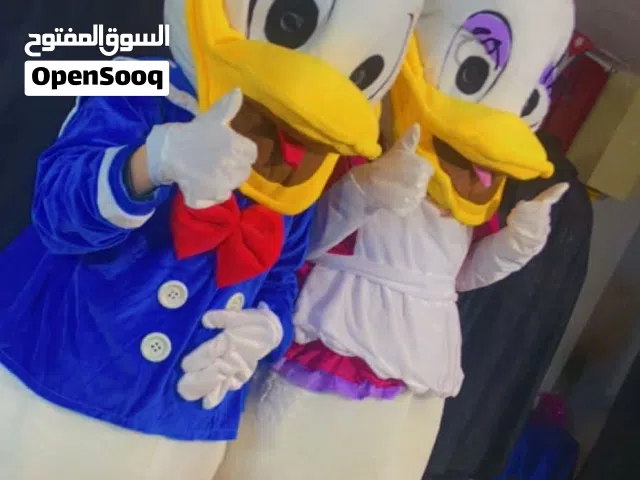 لباس شخصيات كرتونية البطة و دب العسل متوفر شخصيات اخرى خدمة التوصيل لجميع المحافظات خلال 24 ساعة