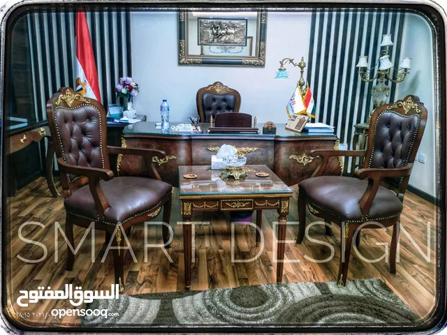 مكتب مدير خشب زان احمر_مكتب وزاري كلاسيك_بايوه_فرنساوي_اثاث مكتبي_روماني_مكتب إداري من شركة الصواف
