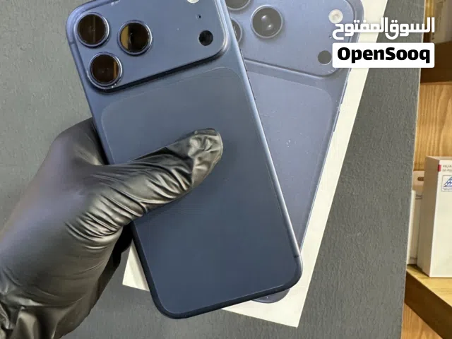 iPhone 17 pro max 256 gb blue Arabic version battery health 100% box available 9 months warranty .