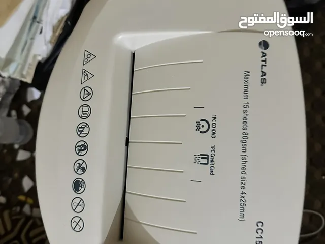فرامة اوراق نوع اطلس موديل 1450 تفرم اوراق وسيديهات وبطائق. جديدة تم استخدامها لساعتين فقط