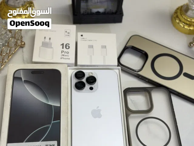 iPhone 16 pro max 256g بطارية 90 مش مفتوح ولا مصلح