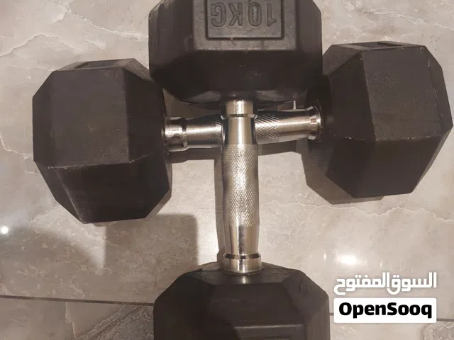 اوزان 10 كيلو سداسي مطاط وزن الدامبل الواحد 10 كيلو