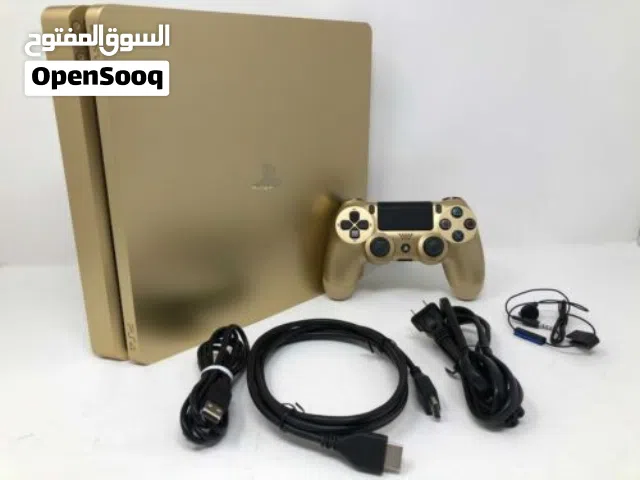 سوني بلاستيشن 4 سلم نسخه ذهبية مميزة وحصرية ومحدودة شبة جديد للبيع بسعر مناسب
