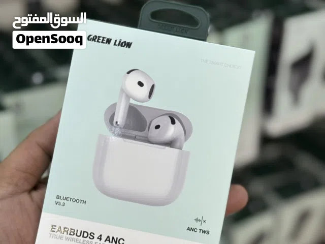سماعة ايربودس 4 تدعم ميزة الغاء ضوضاء شبية ابل من شركة جرينن ضمان سنة