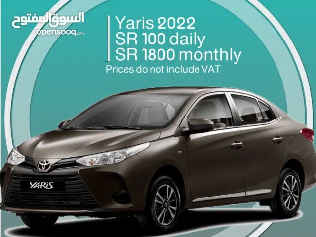 Toyota Yaris 2022 for rent in Riyadh - Free delivery for monthly rental